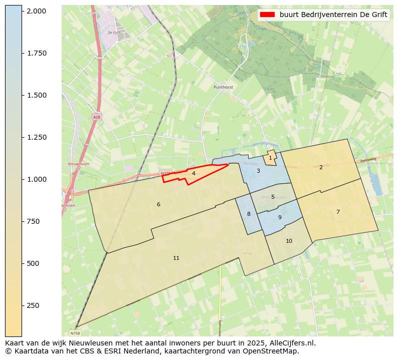Afbeelding van de buurt Bedrijventerrein De Grift op de kaart.