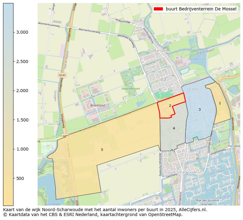 Afbeelding van de buurt Bedrijventerrein De Mossel op de kaart.