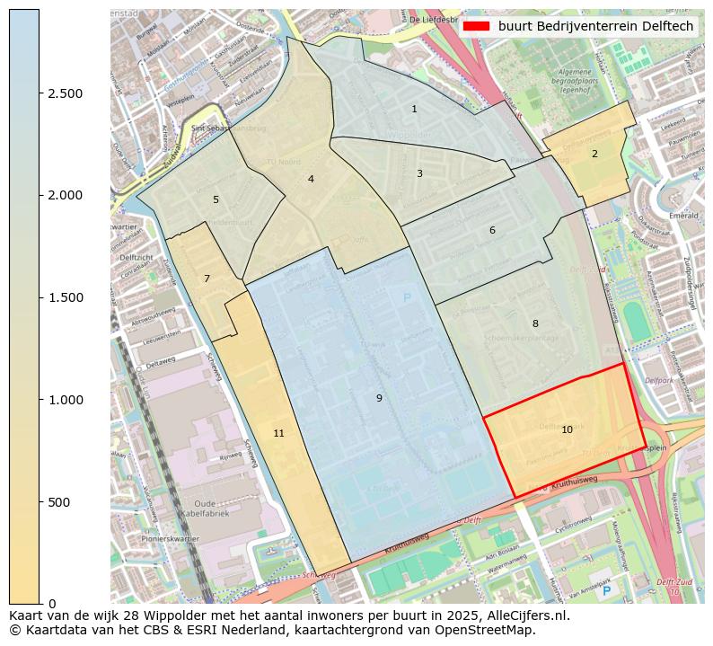 Afbeelding van de buurt Bedrijventerrein Delftech op de kaart.