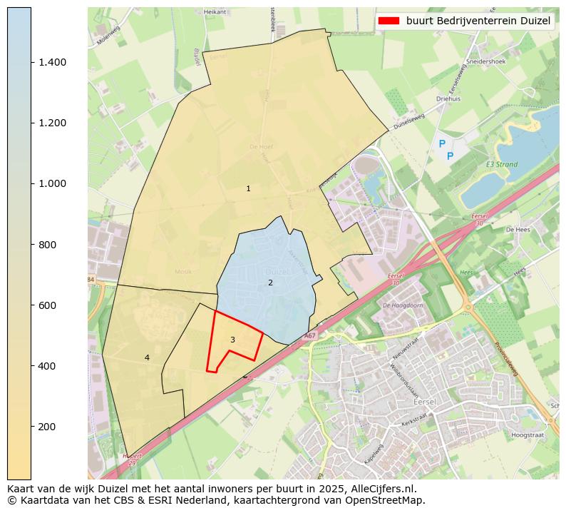 Afbeelding van de buurt Bedrijventerrein Duizel op de kaart.