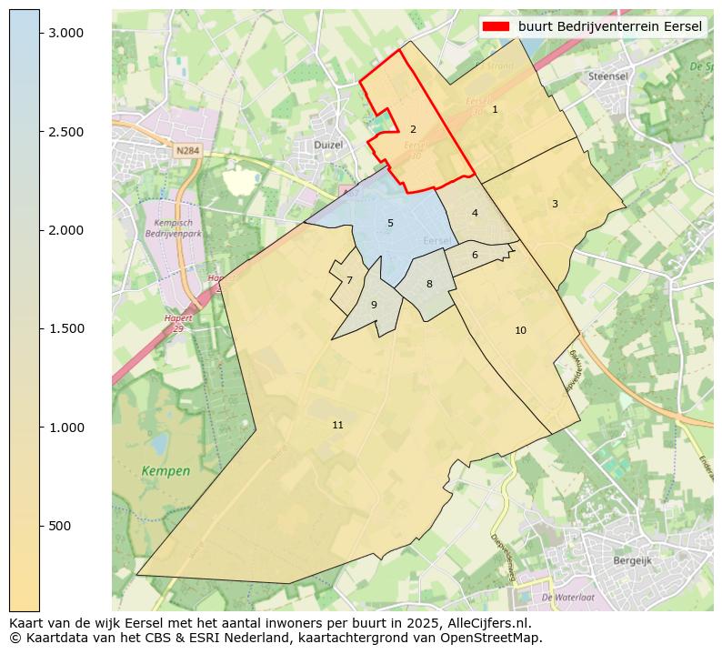 Afbeelding van de buurt Bedrijventerrein Eersel op de kaart.