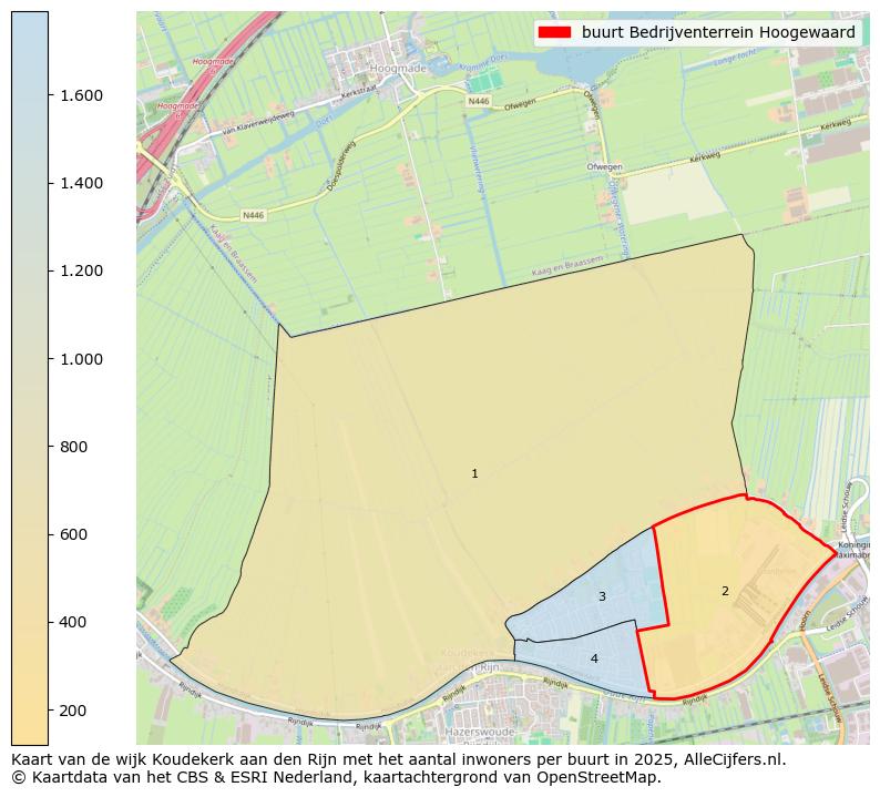 Afbeelding van de buurt Bedrijventerrein Hoogewaard op de kaart.
