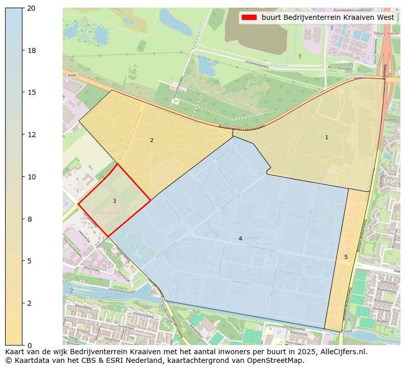 Afbeelding van de buurt Bedrijventerrein Kraaiven West op de kaart.
