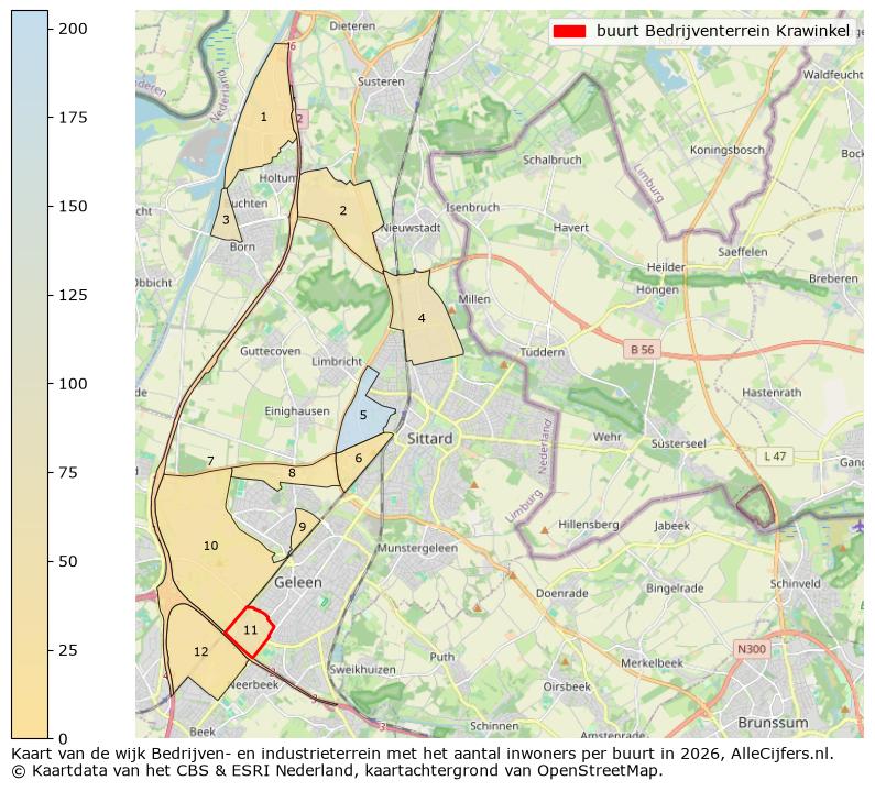 Afbeelding van de buurt Bedrijventerrein Krawinkel op de kaart.