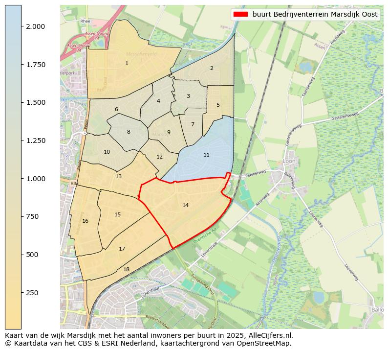 Afbeelding van de buurt Bedrijventerrein Marsdijk Oost op de kaart.