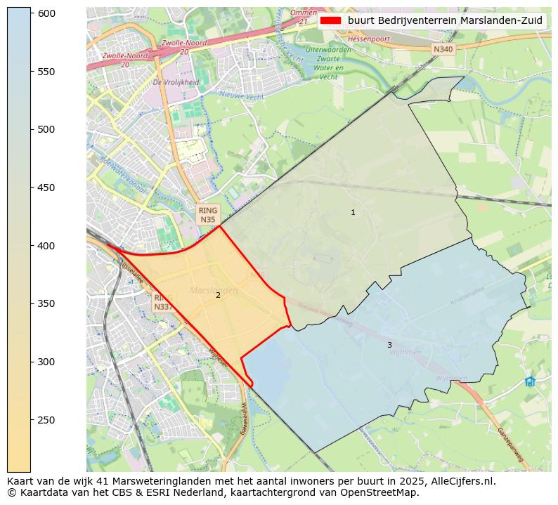 Afbeelding van de buurt Bedrijventerrein Marslanden-Zuid op de kaart.