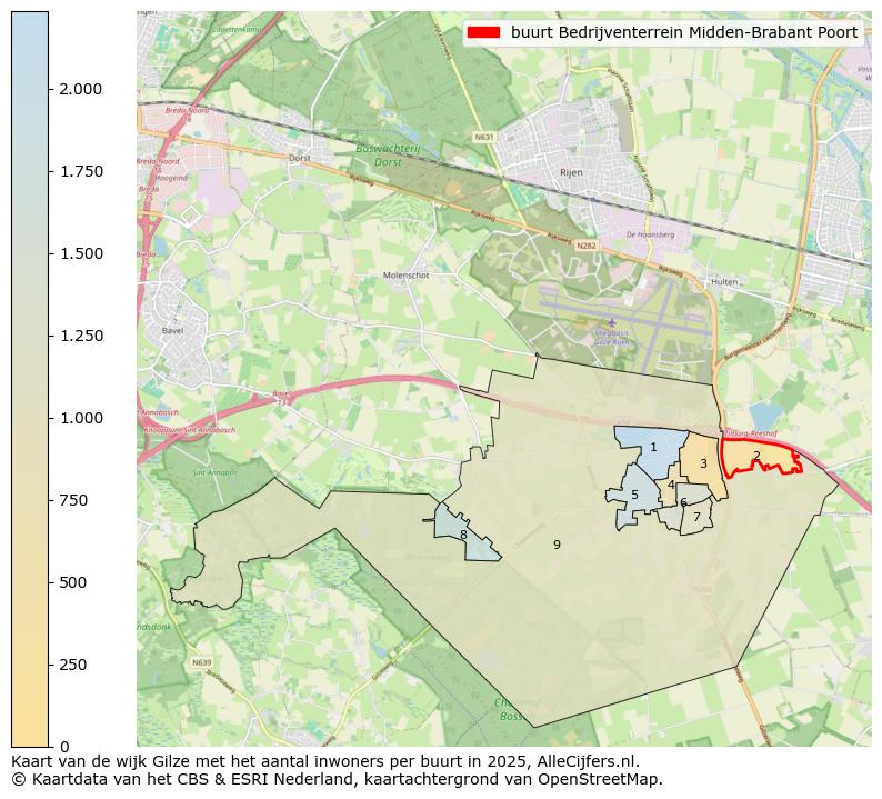 Afbeelding van de buurt Bedrijventerrein Midden-Brabant Poort op de kaart.