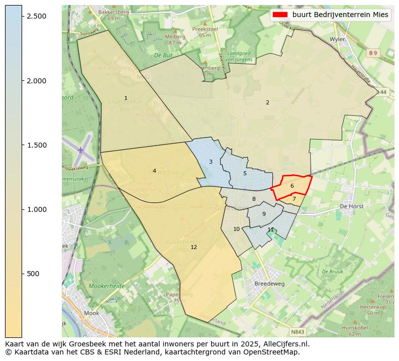 Afbeelding van de buurt Bedrijventerrein Mies op de kaart.