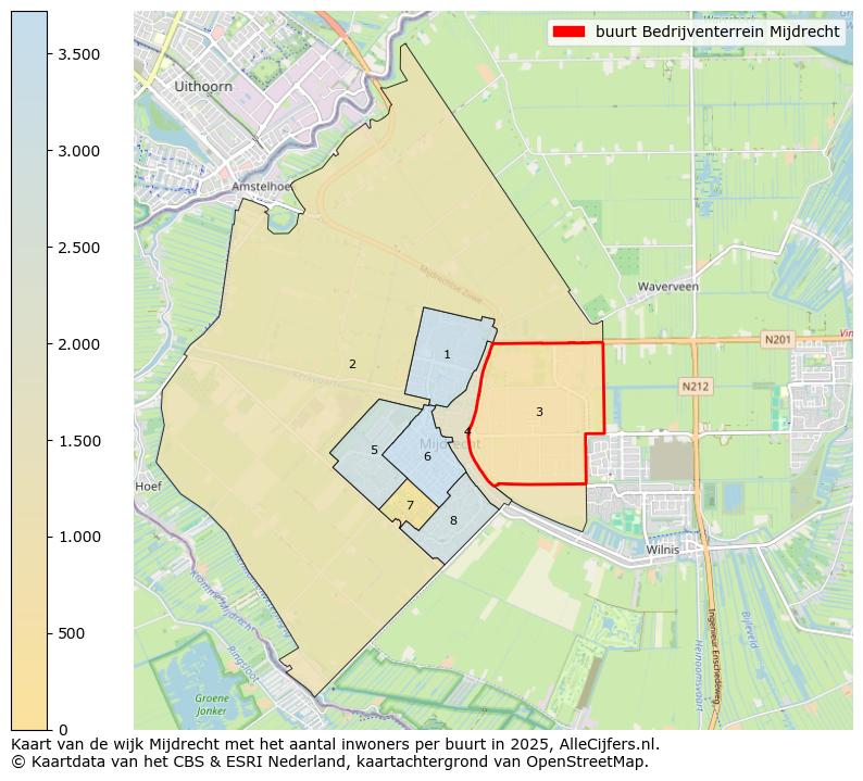 Afbeelding van de buurt Bedrijventerrein Mijdrecht op de kaart.
