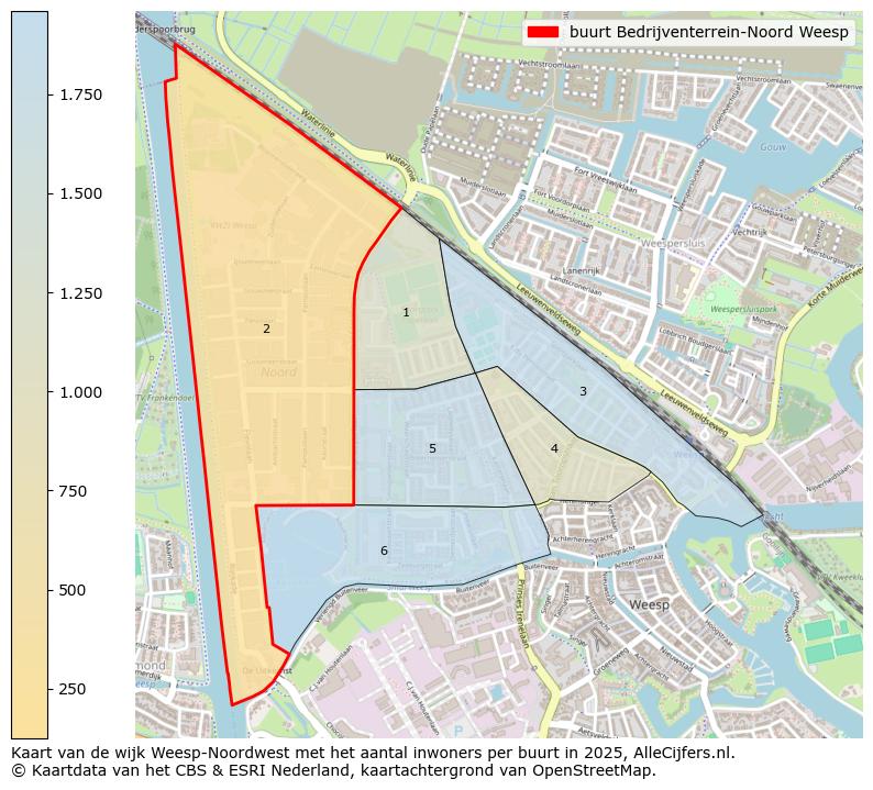 Afbeelding van de buurt Bedrijventerrein-Noord Weesp op de kaart.