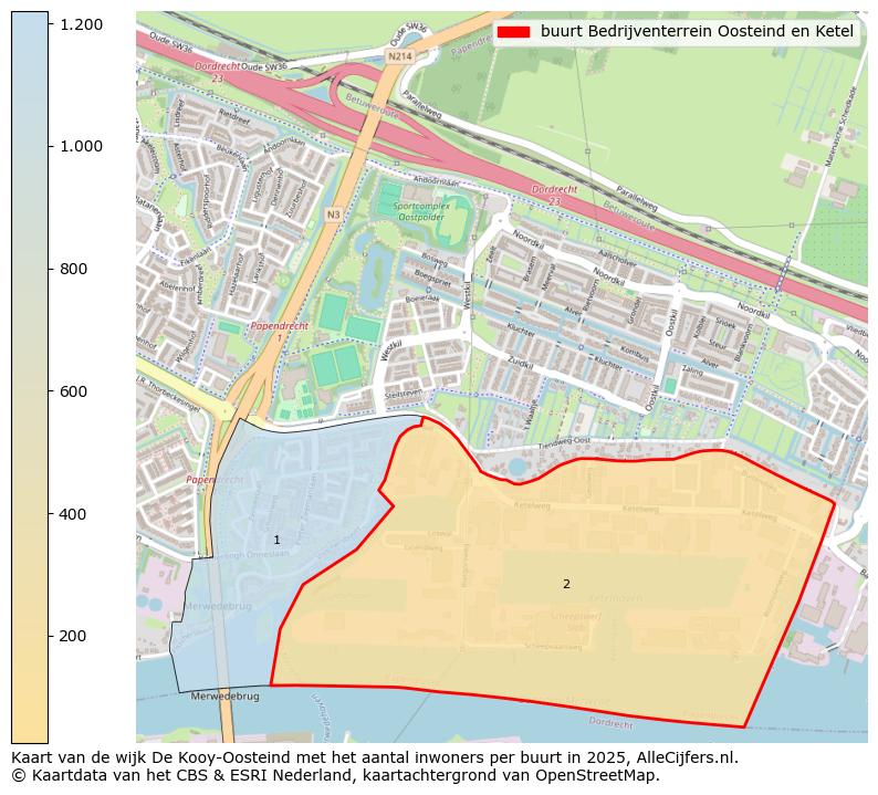 Afbeelding van de buurt Bedrijventerrein Oosteind en Ketel op de kaart.