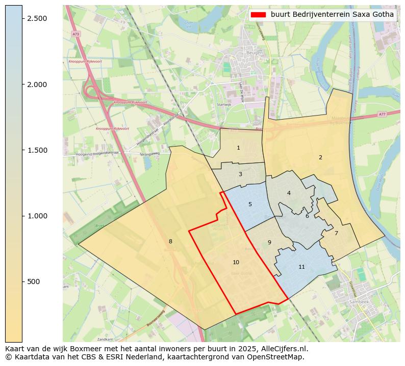 Afbeelding van de buurt Bedrijventerrein Saxa Gotha op de kaart.