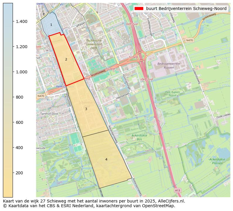 Afbeelding van de buurt Bedrijventerrein Schieweg-Noord op de kaart.