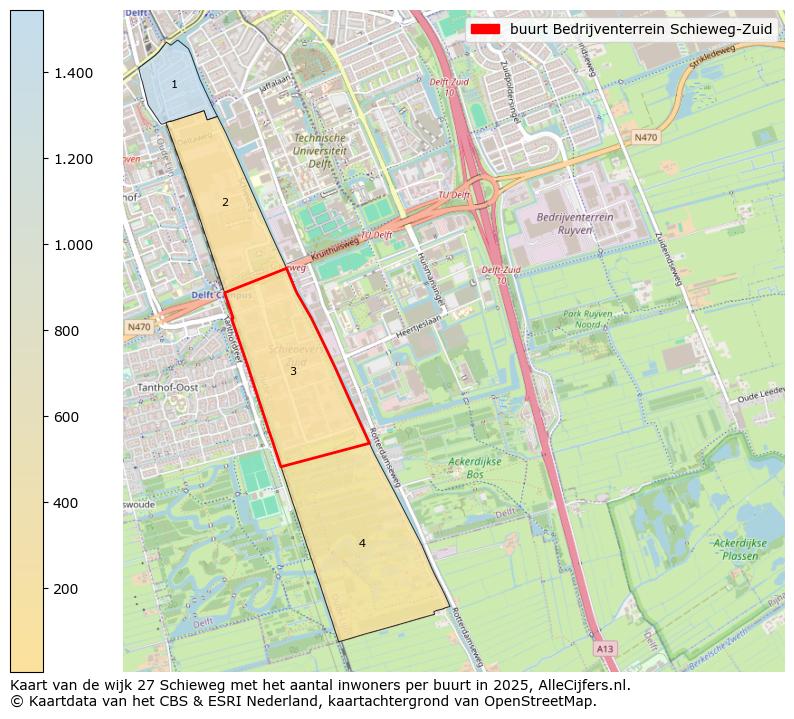 Afbeelding van de buurt Bedrijventerrein Schieweg-Zuid op de kaart.