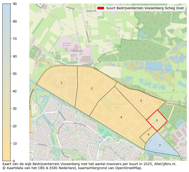 Afbeelding van de buurt Bedrijventerrein Vossenberg Scheg Oost op de kaart.