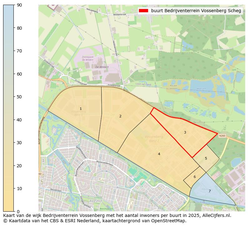 Afbeelding van de buurt Bedrijventerrein Vossenberg Scheg op de kaart.