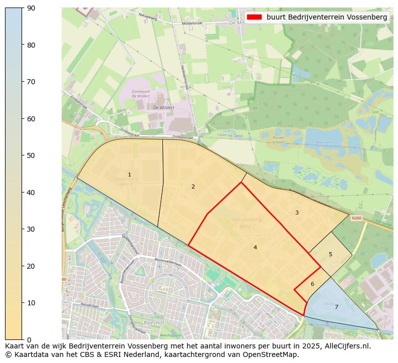 Afbeelding van de buurt Bedrijventerrein Vossenberg op de kaart.