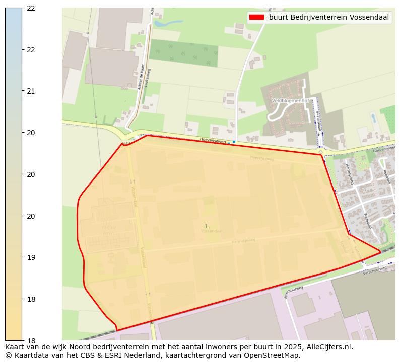 Afbeelding van de buurt Bedrijventerrein Vossendaal op de kaart.