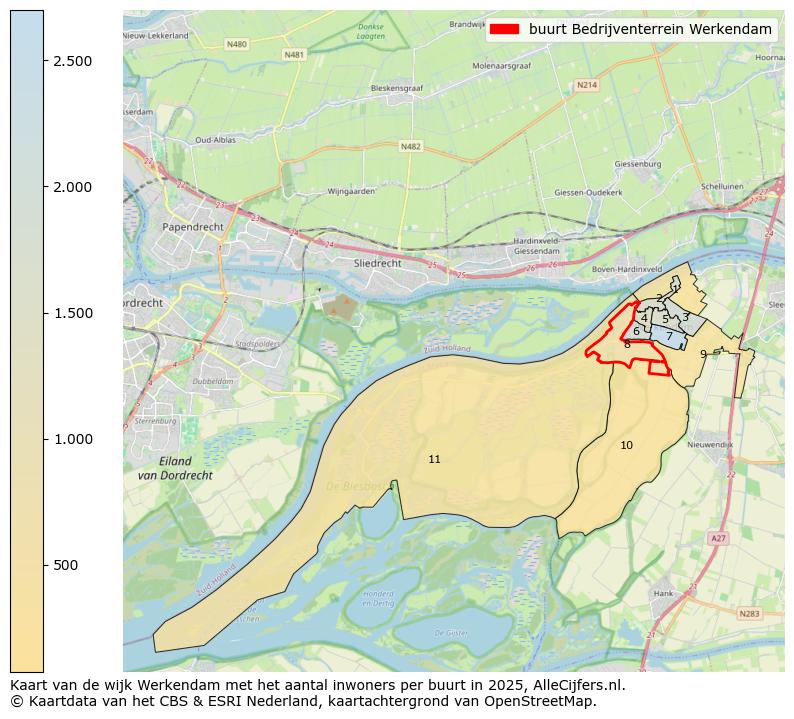 Afbeelding van de buurt Bedrijventerrein Werkendam op de kaart.