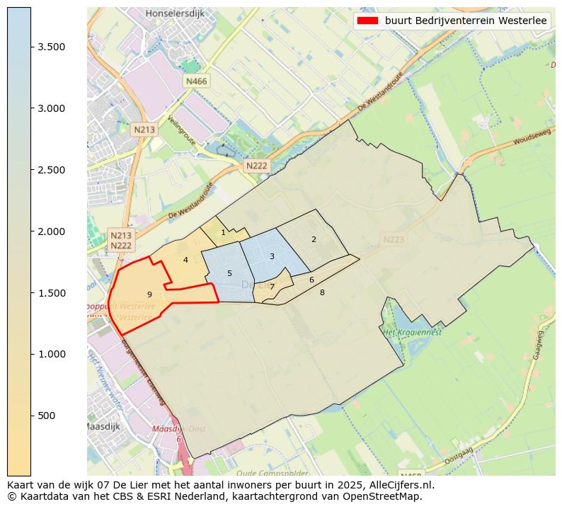 Afbeelding van de buurt Bedrijventerrein Westerlee op de kaart.