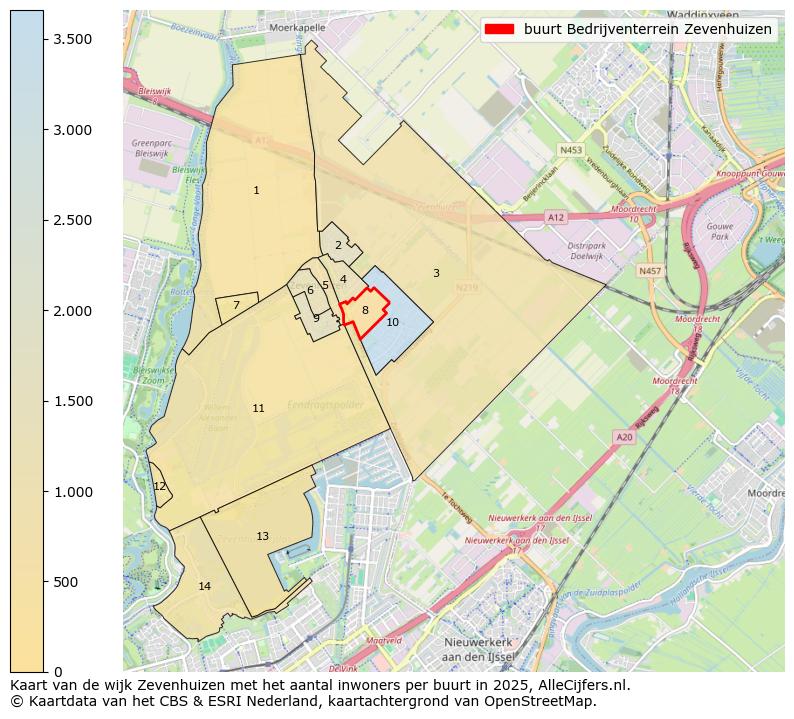 Afbeelding van de buurt Bedrijventerrein Zevenhuizen op de kaart.