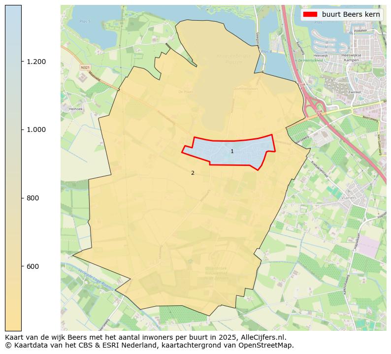 Afbeelding van de buurt Beers kern op de kaart.