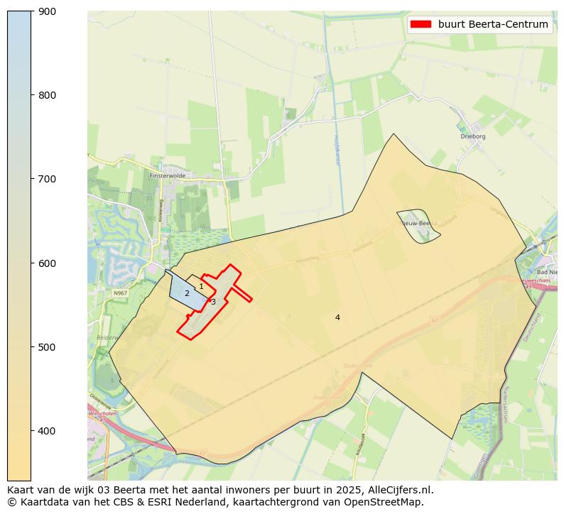 Afbeelding van de buurt Beerta-Centrum op de kaart.