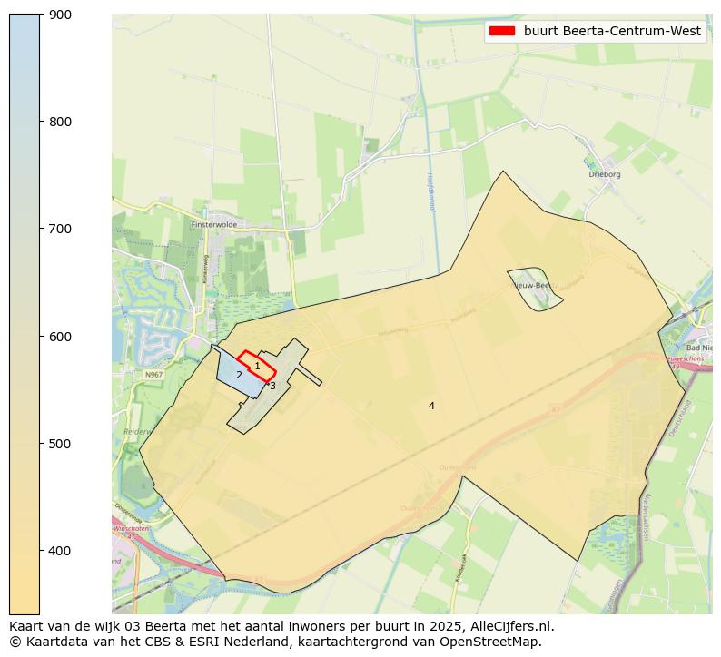 Afbeelding van de buurt Beerta-Centrum-West op de kaart.
