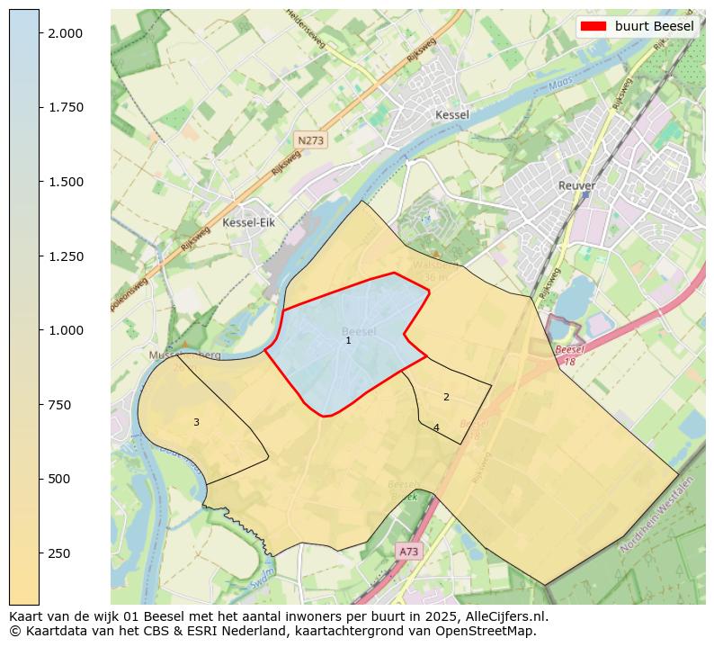 Afbeelding van de buurt Beesel op de kaart.