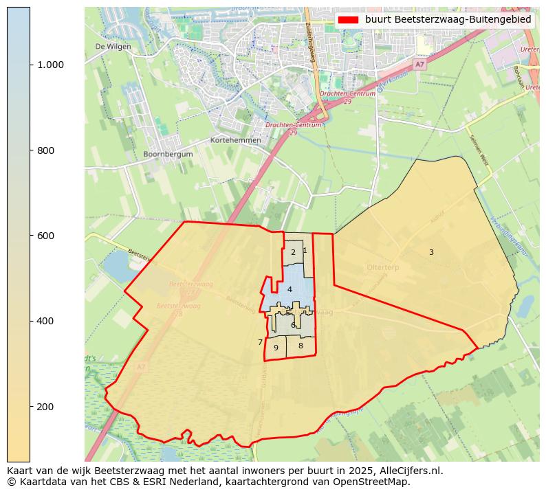 Afbeelding van de buurt Beetsterzwaag-Buitengebied op de kaart.