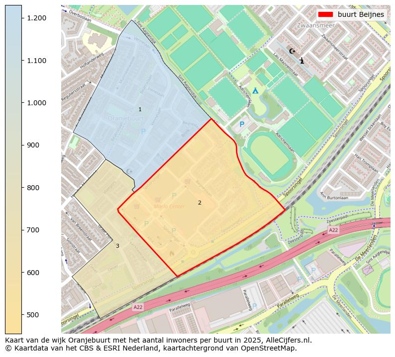 Afbeelding van de buurt Beijnes op de kaart.