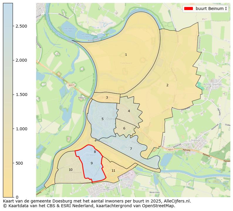 Afbeelding van de buurt Beinum I op de kaart.