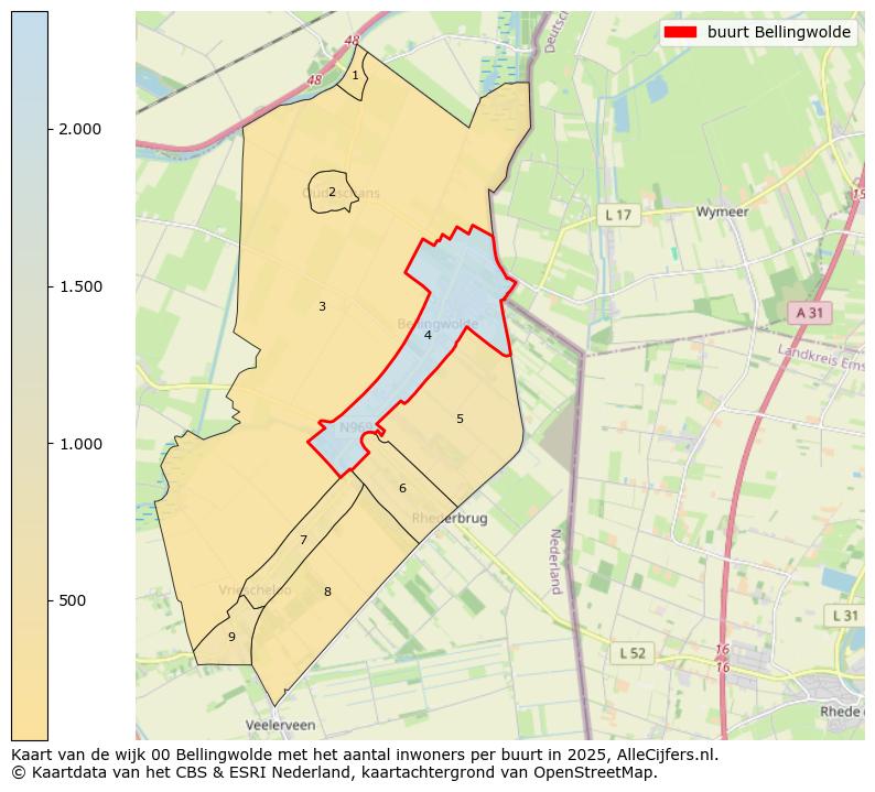 Afbeelding van de buurt Bellingwolde op de kaart.