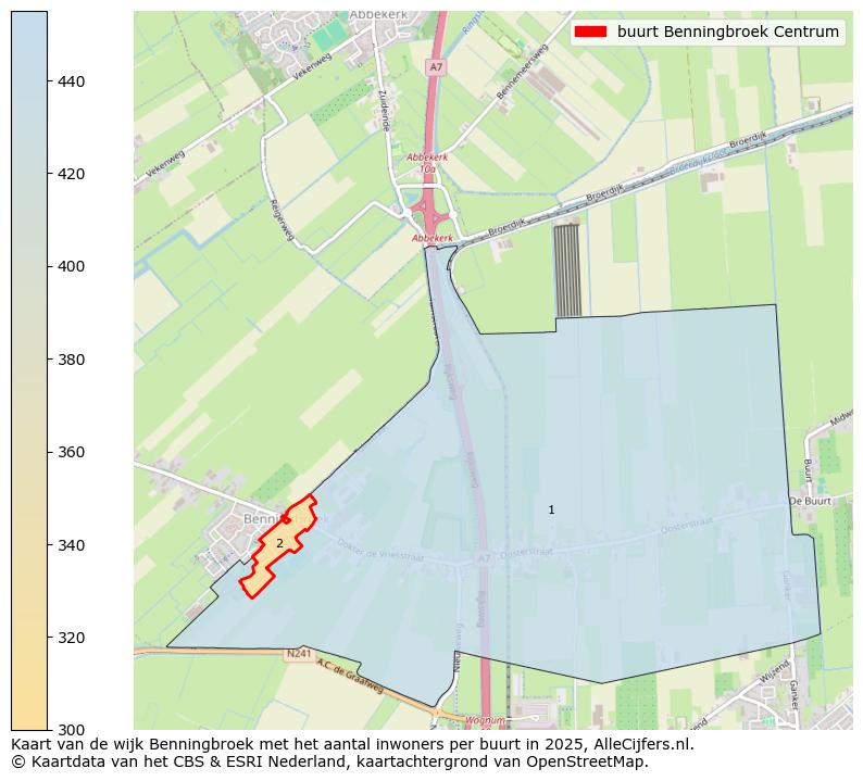 Afbeelding van de buurt Benningbroek Centrum op de kaart.