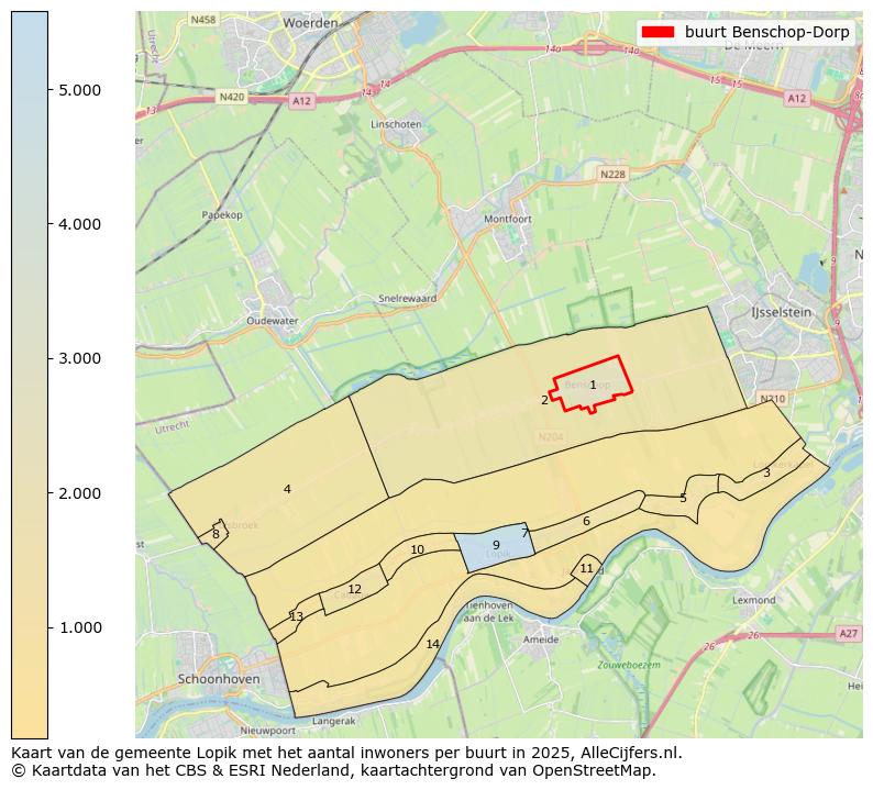Afbeelding van de buurt Benschop-Dorp op de kaart.
