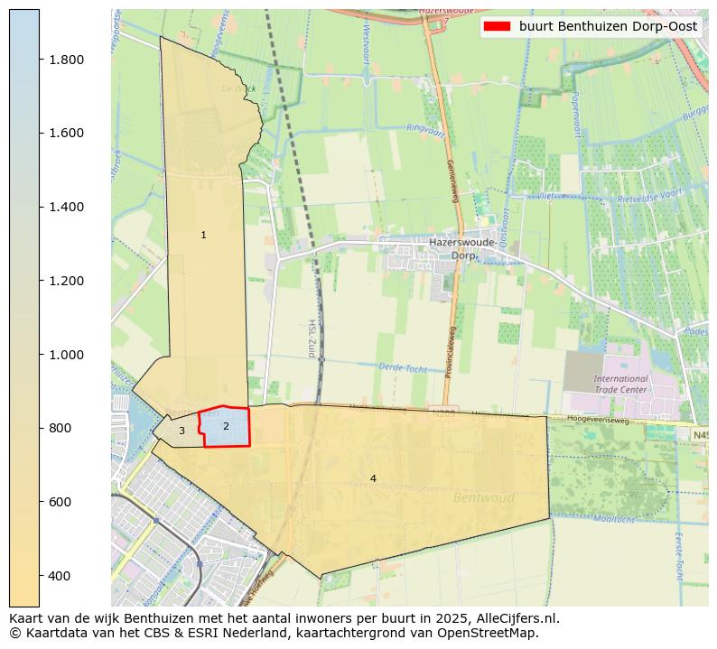 Afbeelding van de buurt Benthuizen Dorp-Oost op de kaart.