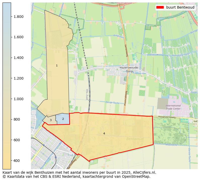 Afbeelding van de buurt Bentwoud op de kaart.