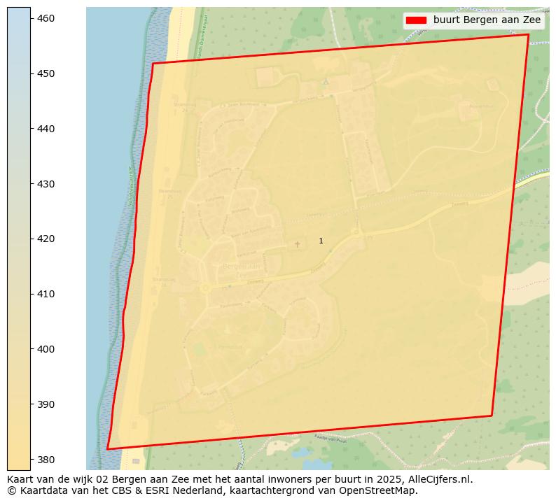 Afbeelding van de buurt Bergen aan Zee op de kaart.