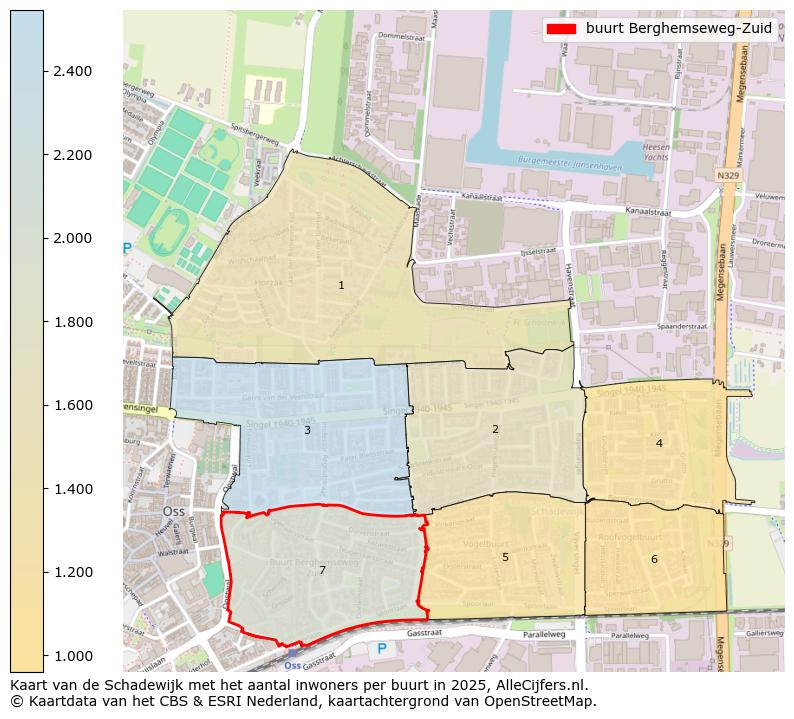 Afbeelding van de buurt Berghemseweg-Zuid op de kaart.