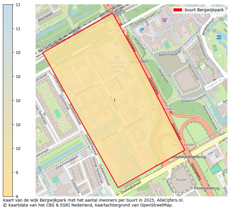Afbeelding van de buurt Bergwijkpark op de kaart.
