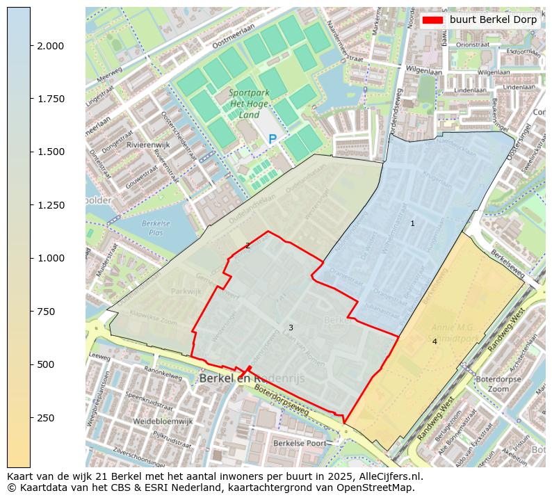 Afbeelding van de buurt Berkel Dorp op de kaart.