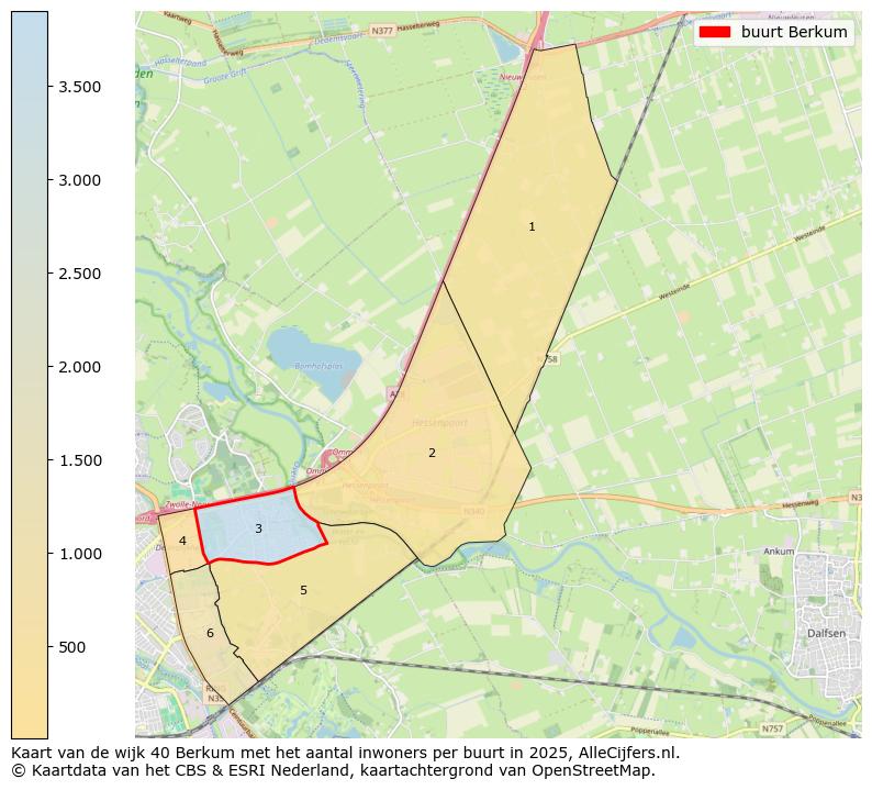 Afbeelding van de buurt Berkum op de kaart.