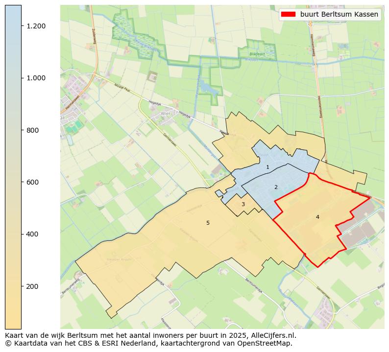 Afbeelding van de buurt Berltsum Kassen op de kaart.