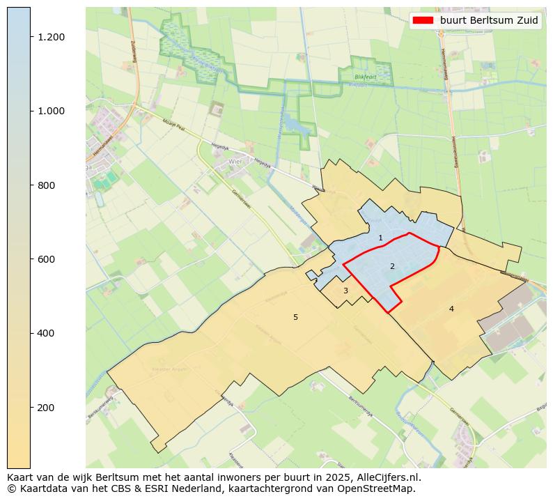 Afbeelding van de buurt Berltsum Zuid op de kaart.