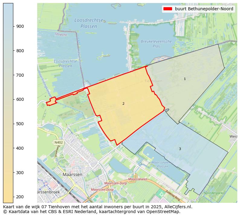 Afbeelding van de buurt Bethunepolder-Noord op de kaart.