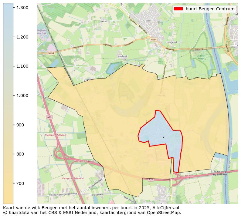 Afbeelding van de buurt Beugen Centrum op de kaart.