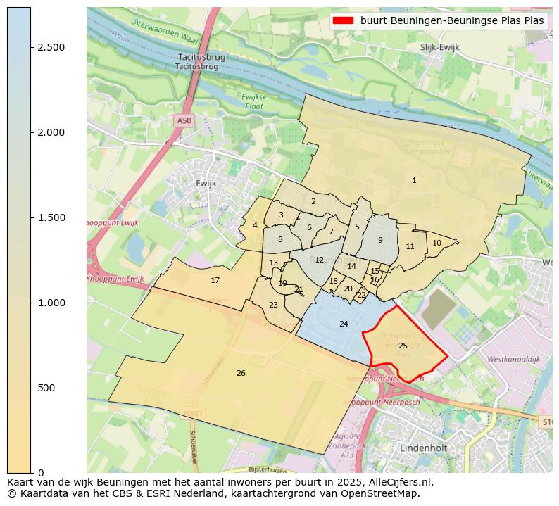 Afbeelding van de buurt Beuningen-Beuningse Plas Plas op de kaart.