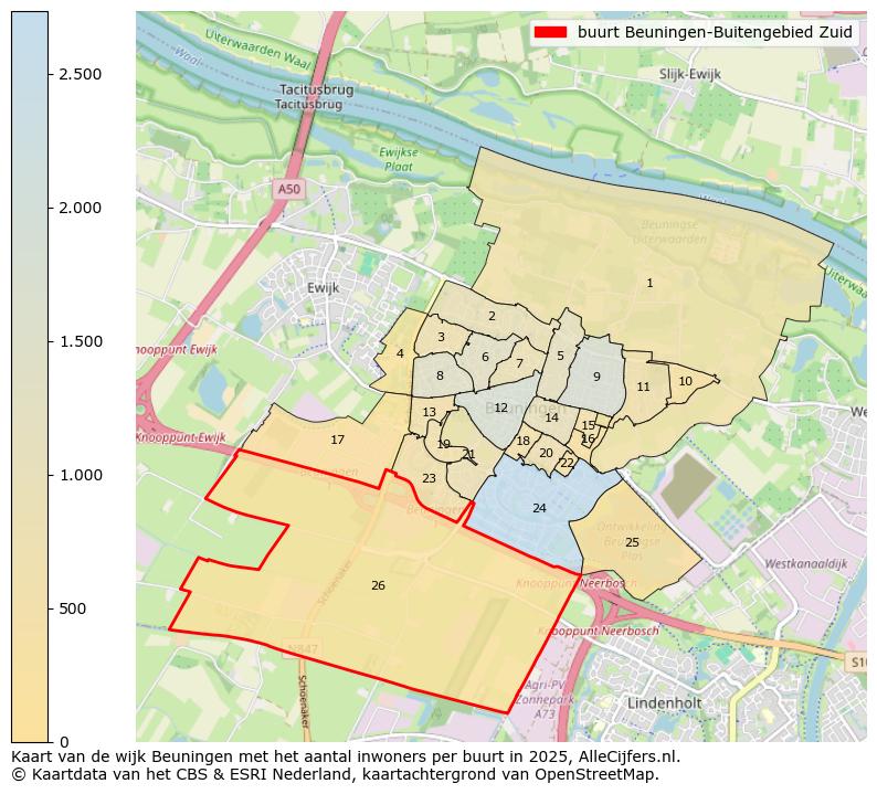 Afbeelding van de buurt Beuningen-Buitengebied Zuid op de kaart.
