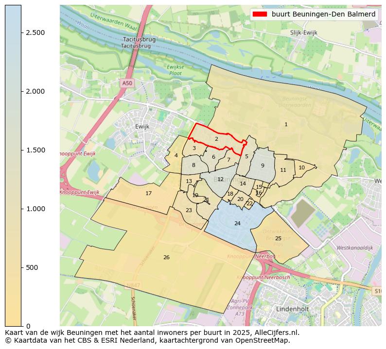 Afbeelding van de buurt Beuningen-Den Balmerd op de kaart.