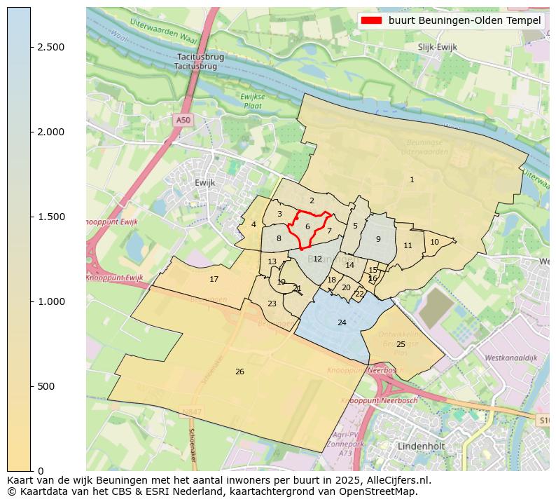 Afbeelding van de buurt Beuningen-Olden Tempel op de kaart.